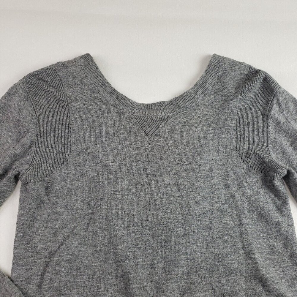 Lululemon Sunset Savasana Pullover Womens 4 Gray Merino Wool Open Sweater NO TAG - Picture 5 of 11